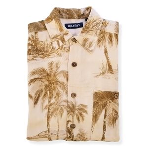 Puritan shirt for mens Button Front Hawaiian style size S